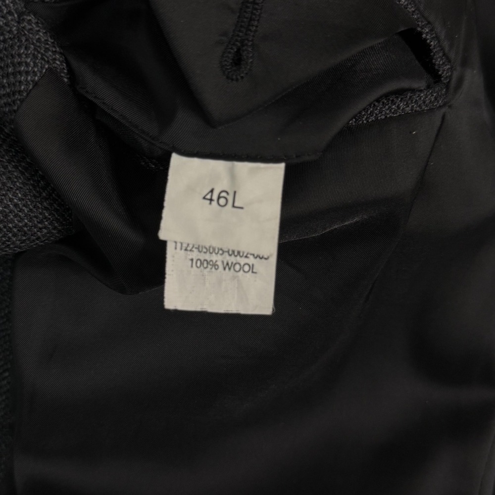Jos A Bank Traveler's Collection Gray 100% Wool Blazer Sport Coat 46L 01110 - Picture 13 of 16
